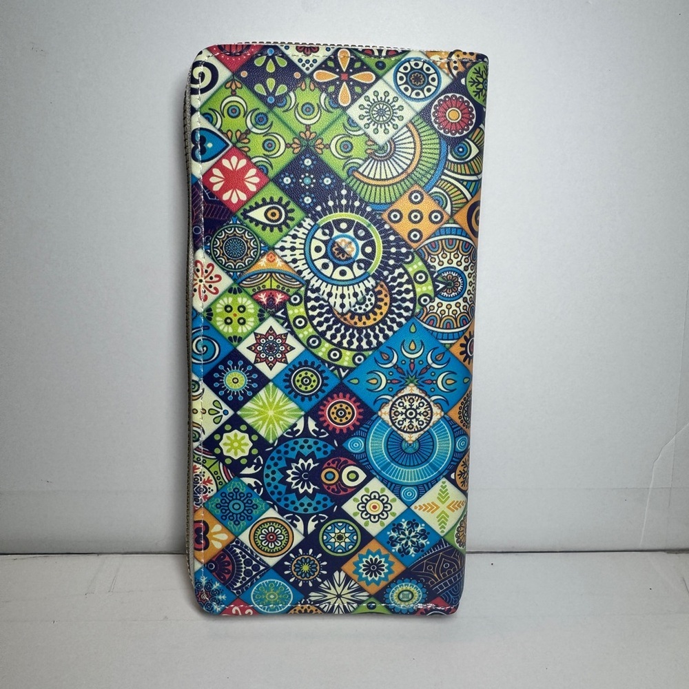 Multicolor Geometric Pattern Wallet - image 2